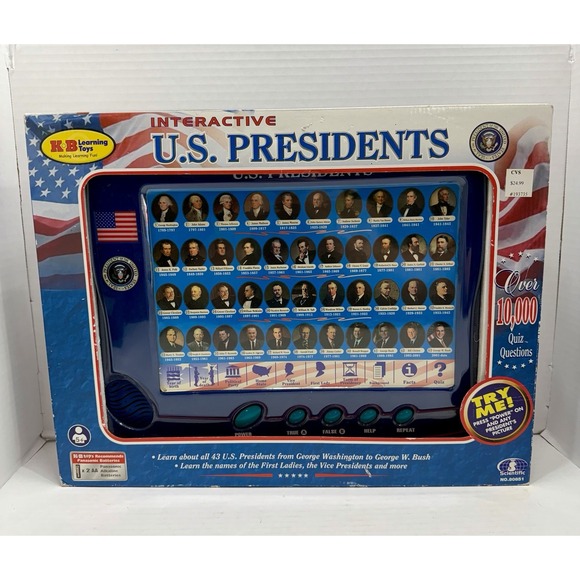 KB TOYS Scientific Toys Inc. Other - KB Toys Interactive US Presidents Toys Electronic Learning 2001 Vintage New!